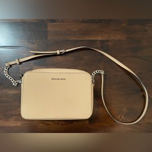 Michael Kors crossbody  camel w/silver hardware. EUC